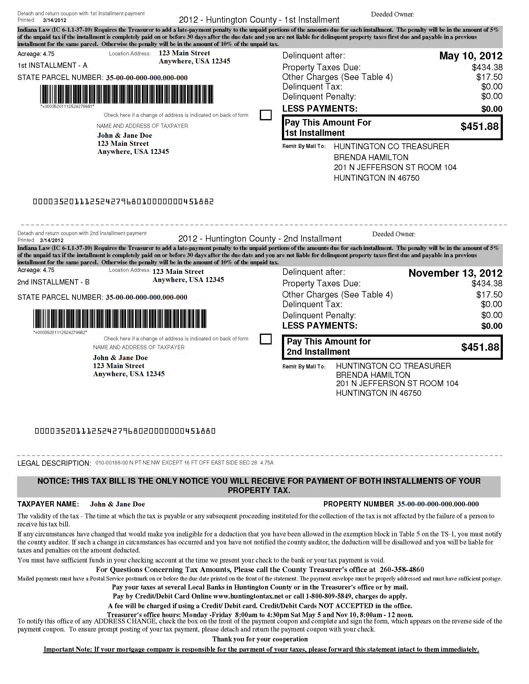 About My Tax Bill / City of Huntington, Indiana