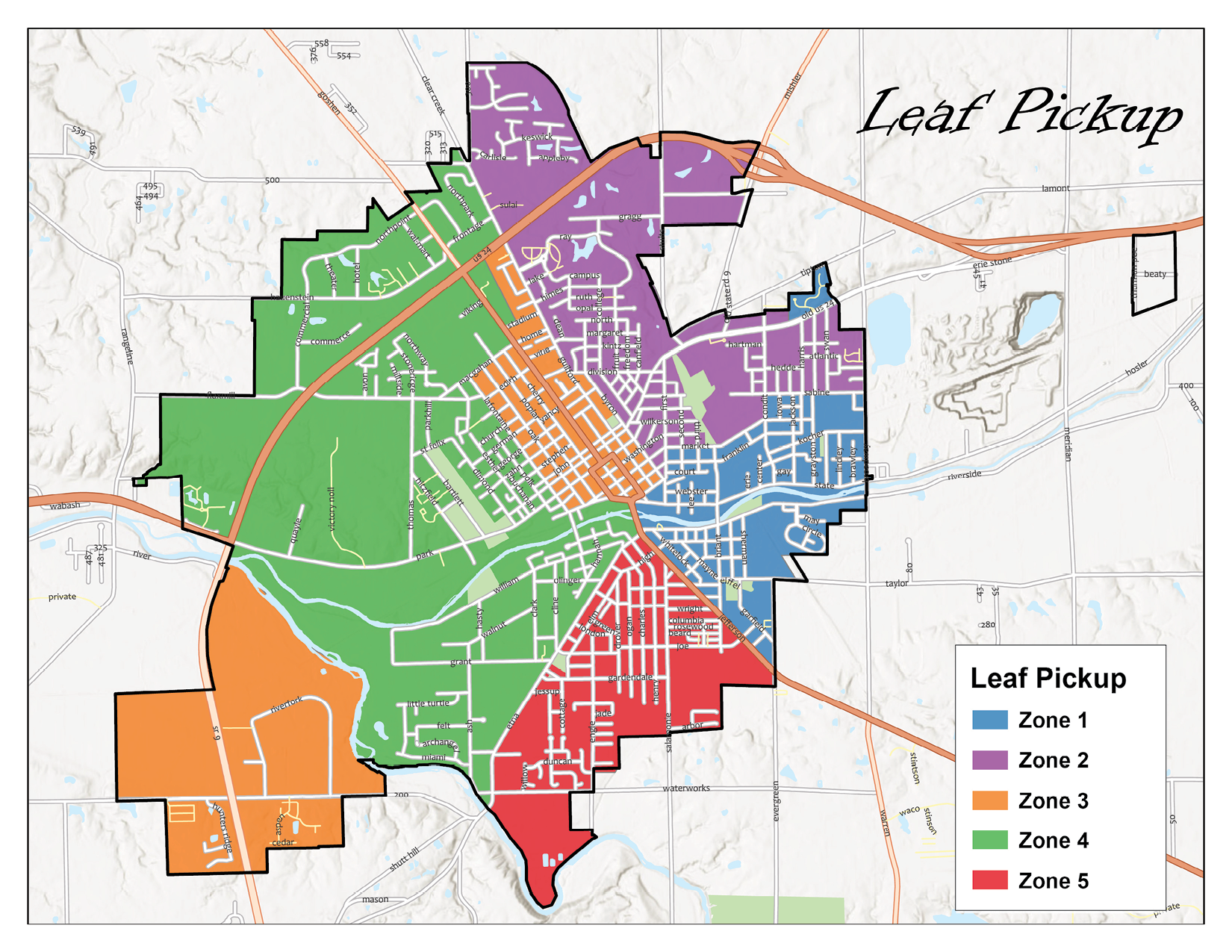 Leaf Collection Zones