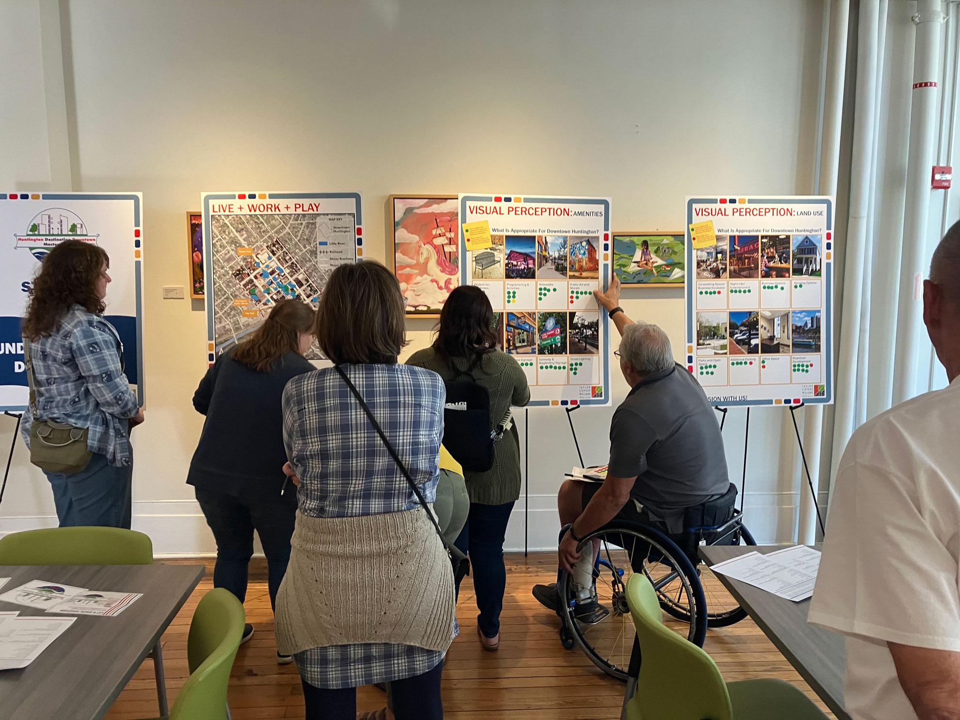 People are seen participating in a Destination Downtown Open House