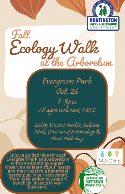Fall Ecology Walk at Evergreen Park Arboretum from 1 to 3 p.m. October 26