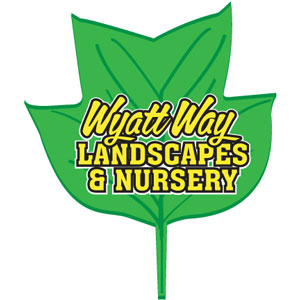 Wyatt Way Landscapes & Nursery logo with a green leaf