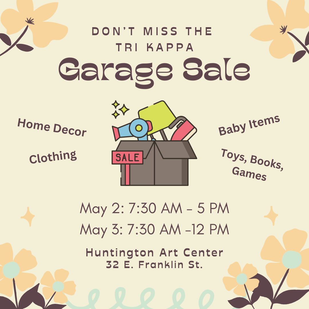 Flyer for Tri-Kappa Garage Sale on May 2