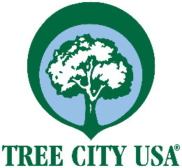 Tree City USA logo with stylized tree graphic